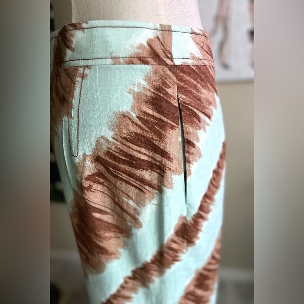 NWT Anthropologie Moon River Coastal Linen Wide Leg Camille Pants Size Medium - Picture 7 of 11